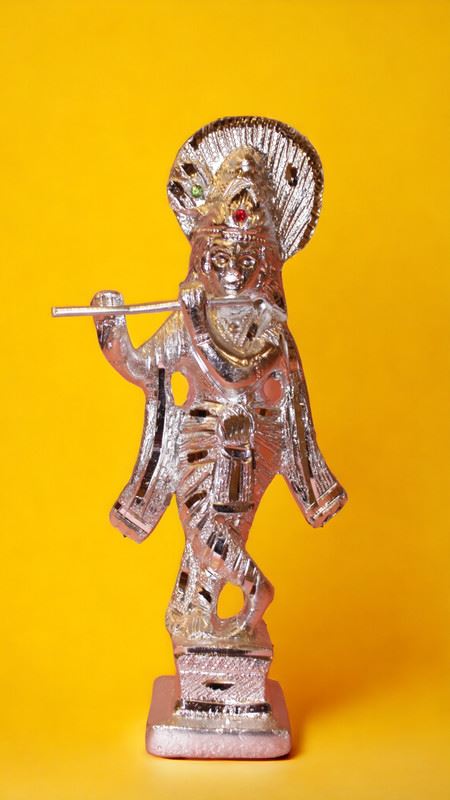 Lord Krishna,Bal gopal Statue,Home,Temple,Office decore (8cm x2cm x1.5cm) Silver