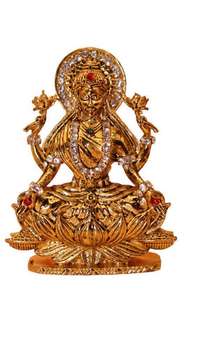 Laxmi Hindu God Hindu God laxmi fiber idol ( 3cm x 2cm x 0.5cm) Gold