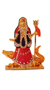 Hindu God Khodiyar Statue Idol For Home Temple Decor(3cm x 2.6cm x 0.8cm) Gold