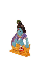 Lord Krishna,Bal gopal Statue Temple,Office decore (2.2cm x1.5cm x0.5cm) Blue