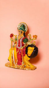 Goddess Ambaji Maa Durga Sitting Idol Statue Gold