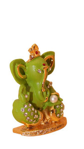 Ganesh Bhagwan Ganesha Statue Ganpati for Home Decor(2.4cm x 1.8cm x 0.5cm) Gold