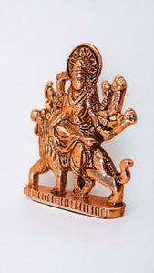 Goddess Ambaji Maa Durga Sitting Idol Statue Gold