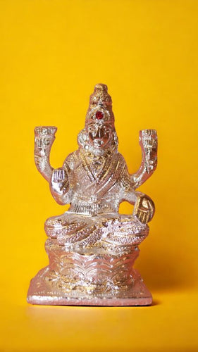 Laxmi Hindu God Hindu God laxmi fiber idol ( 4.5cm x 2.3cm x 2cm) Silver