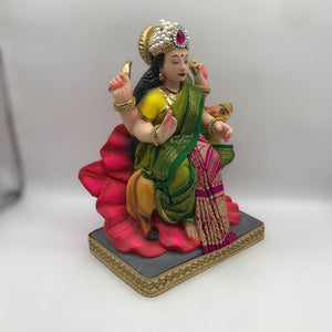 Ambe maa,Ambaji, Durga ma, Bengali Durga ma statue,idol,murti,mud idol Green