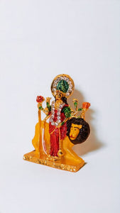 Goddess Ambaji Maa Durga Sitting Idol Statue Gold