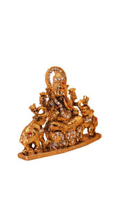 Ganesh Bhagwan Ganesha Statue Ganpati for Home Decor(2.2cm x 2.9cm x 0.5cm) Gold
