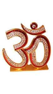 Hindu Religious Symbol OM Idol for Home,Car,Office ( 3.5cm x 3cm x 0.5cm) Red