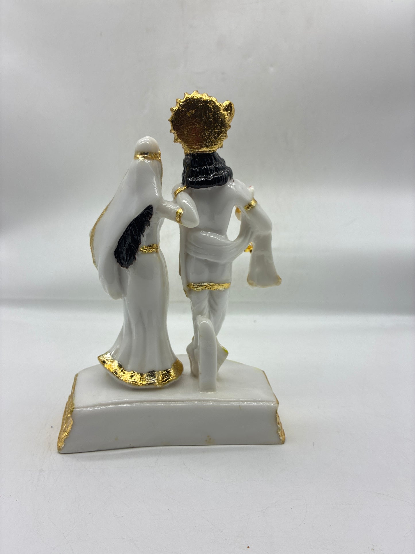 Radha Krishna Statue for Home Temple – Polyresin, 23cm