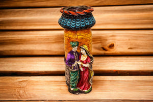 Artisan-Crafted Love Blooms: Handmade Couple Design Flowerpot Multicolor