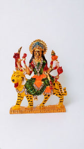 Goddess Ambaji Maa Durga Sitting Idol Statue Gold