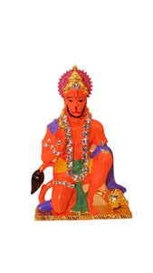 Lord Bahubali Hanuman Idol for home,car decore (2.5cm x 1.3cm x 0.5cm) Orange