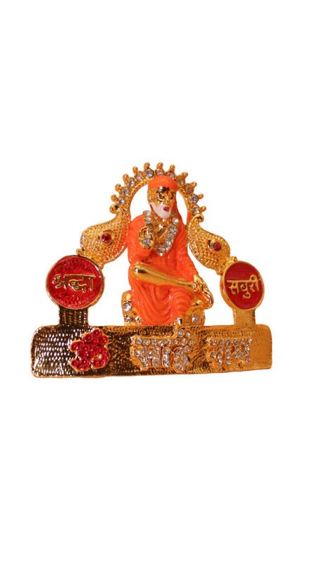 Sai Baba Statue Divine for Your Home/car Decor Gold