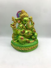 Load image into Gallery viewer, Ganesh Ganesha Ganpati Ganapati Hindu God Hindu God Ganesh fiber idol Green