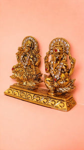 Laxmi Ganesh Idol Statue showpiece Decoration for Home Gold