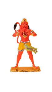 Lord Bahubali Hanuman Idol for home,car decore (3.5cm x 2cm x 0.5cm) Orange