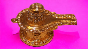 Shivling Idol Murti for Daily Pooja Purpose (1.4cm x 2cm x 1cm) Golden