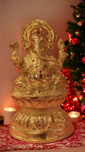 Ganesh Bhagwan Ganesha Statue Ganpati for Home Decor(8.3cm x 5cm x 3.5cm) Silver