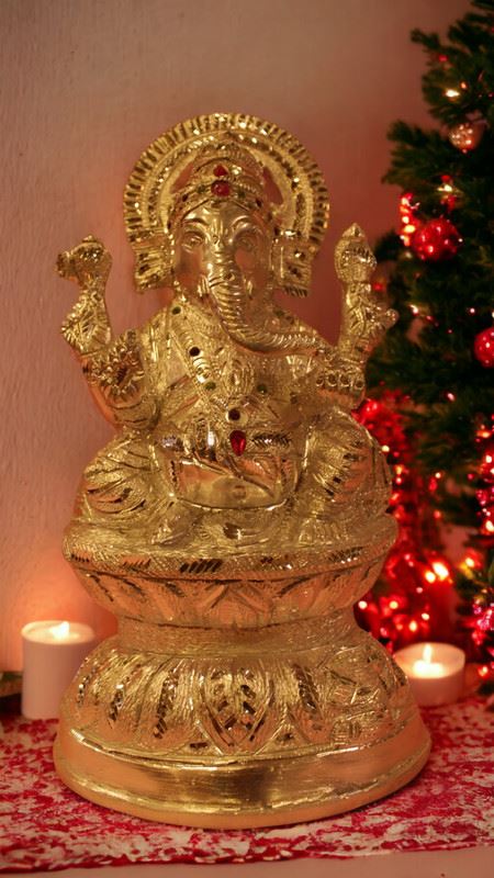 Ganesh Bhagwan Ganesha Statue Ganpati for Home Decor(8.3cm x 5cm x 3.5cm) Silver