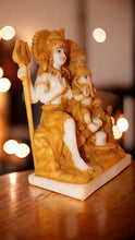 Load image into Gallery viewer, Shiv Parivar Shankar Parvati Ganesha Family Idol ( 10cm x 7cm x 4cm) Gold