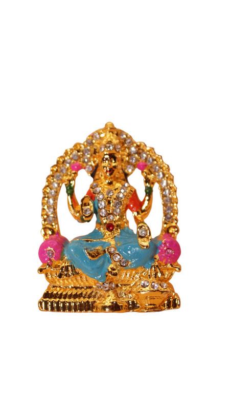 Laxmi Hindu God Hindu God laxmi fiber idol Gold