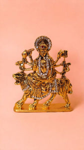 Goddess Ambaji Maa Durga Sitting Idol Statue Gold