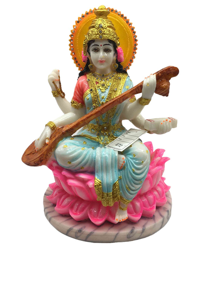 Goddess Saraswati Statue Idol For Home Temple Home Decor
Size(33x16x24)