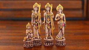 Lord Ram Darbar statue for Home/Office decoration (12cm x 12cm x 3cm) Grey