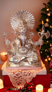 Ganesh Bhagwan Ganesha Statue Ganpati for Home Decor(9.5cm x 6cm x 4.5cm) Silver