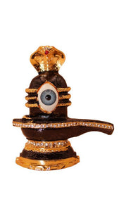 Shivling Idol Murti for Daily Pooja Purpose ( 3cm x 2.3cm x 0.8cm) Gold