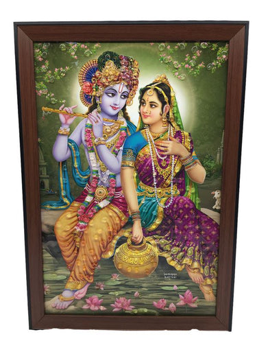 Radhekrishna Frame Radhekrishna Frame Radhekrishna Wall Frame Hanging Home Decore Multi color