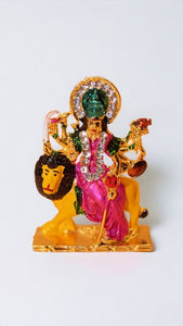 Goddess Ambaji Maa Durga Sitting Idol Statue Gold