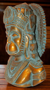 Lord Bahubali Hanuman Idol Bajrang Bali Murti (8cm x 7cm x 3cm) Grey