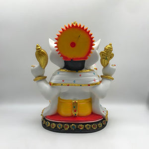 Ganesh Ganesha Ganpati Ganapati Hindu God Hindu God Ganesh fiber idol White