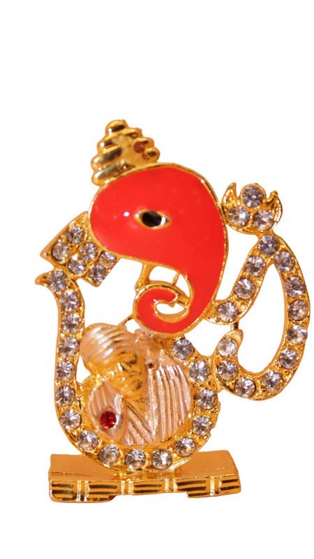 Sai Ganesh Statue Divine for Your Home/car Decor Gold