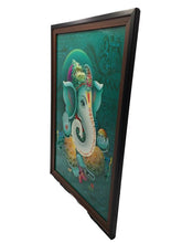 Load image into Gallery viewer, Ganesh Frame Ganesha Frame Ganpati Wall Frame Hanging Home Decore Multi color
