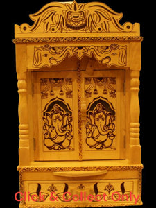 Wooden Temple,Mandir,Hand made temple,Office & Home Temple Printed