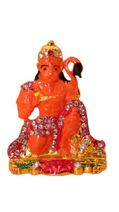 Lord Bahubali Hanuman Idol for home,car decore (2cm x 1.5cm x 0.5cm) Orange