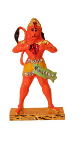 Lord Bahubali Hanuman Idol for home,car decore (2cm x 1cm x 0.5cm) Orange