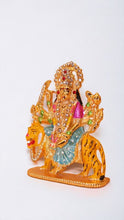 Load image into Gallery viewer, Goddess Ambaji Maa Durga Sitting Idol Statue Gold