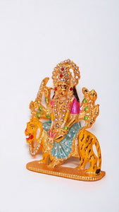 Goddess Ambaji Maa Durga Sitting Idol Statue Gold