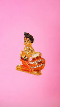 Load image into Gallery viewer, Lord Krishna,Bal gopal Statue,Temple,Office decore(1.8cm x1.5cm x0.5cm)Orange