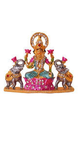 Laxmi Hindu God Hindu God laxmi fiber idol ( 2.2cm x 2.6cm x 0.5cm) Gold