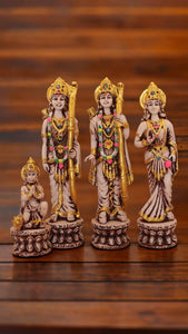 Lord Ram Darbar statue for Home/Office decoration (12cm x 12cm x 3cm) Grey