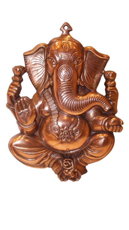 GANESH WALL HANGING SHOWPIECE FIGURINE STATUE FOR HOME DECOR Copper