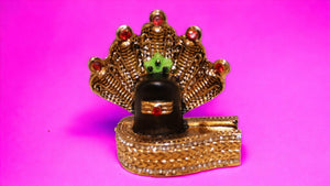 Shivling Idol Murti for Daily Pooja Purpose (2.2cm x 2cm x 1cm) Golden