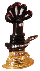 Shivling Idol Murti for Daily Pooja Purpose ( 2cm x 1.5cm x 0.5cm) Black