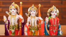Load image into Gallery viewer, Lord Ram Darbar statue for Home/Office decoration (12cm x 13cm x 2.5cm) Mixcolor