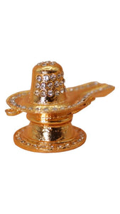 Shivling Idol Murti for Daily Pooja Purpose ( 1cm x 2cm x 1cm) Gold