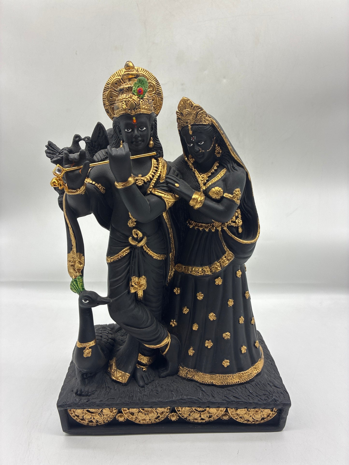 Radha Krishna Statue for Home Temple – Polyresin, 30cm